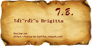 Törös Brigitta névjegykártya