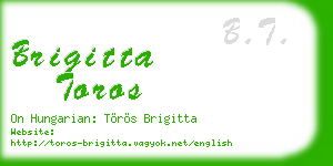 brigitta toros business card