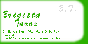 brigitta toros business card